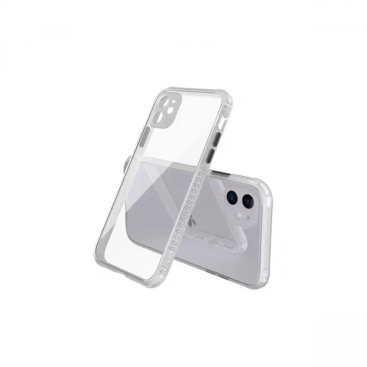 Newface iPhone 12 Kılıf Miami Şeffaf Silikon - Şeffaf