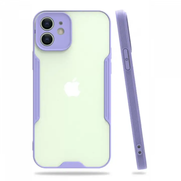 Newface iPhone 12 Kılıf Platin Silikon - Lila