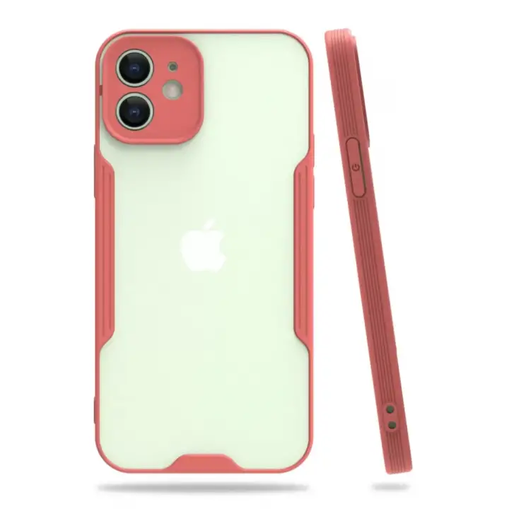 Newface Apple iPhone 12 Kılıf Platin Silikon - Pembe