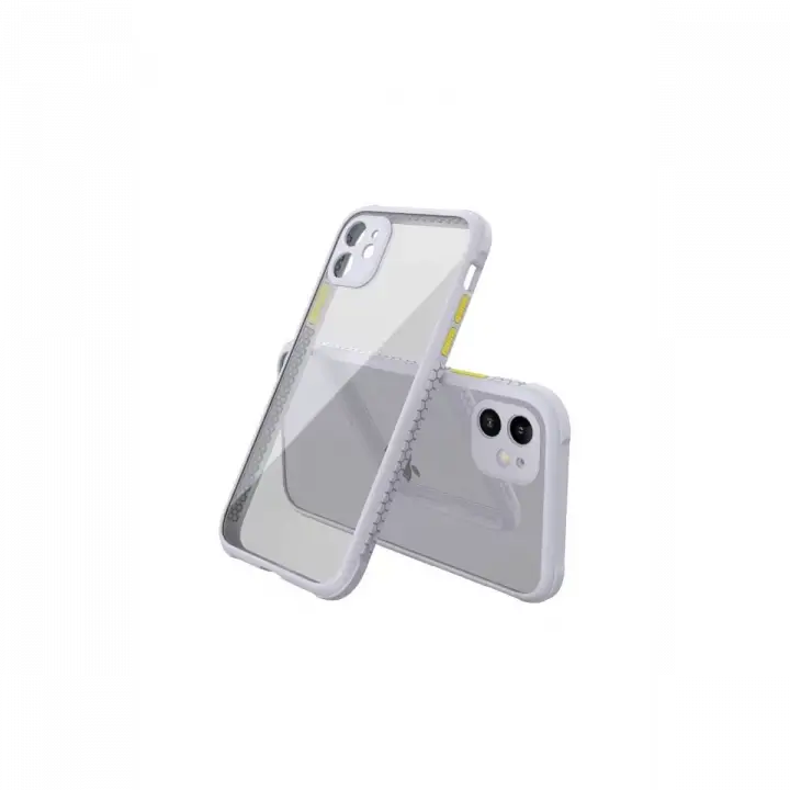 Newface Apple iPhone 12 Mini Kılıf Miami Şeffaf Silikon - Lila