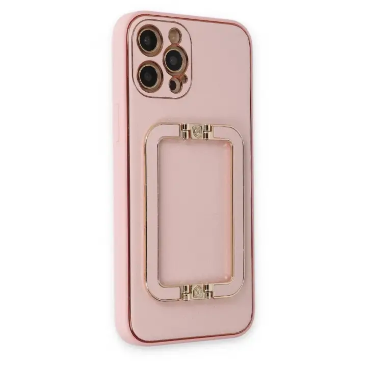 Newface Apple iPhone 12 Pro Kılıf Coco Elit Kapak - Pembe