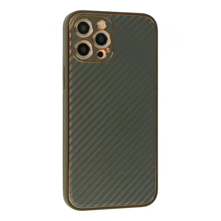 Newface iPhone 12 Pro Kılıf Coco Karbon Silikon - Füme