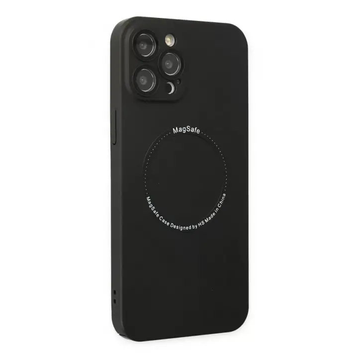Newface Apple iPhone 12 Pro Kılıf Jack Magneticsafe Lens Silikon - Siyah
