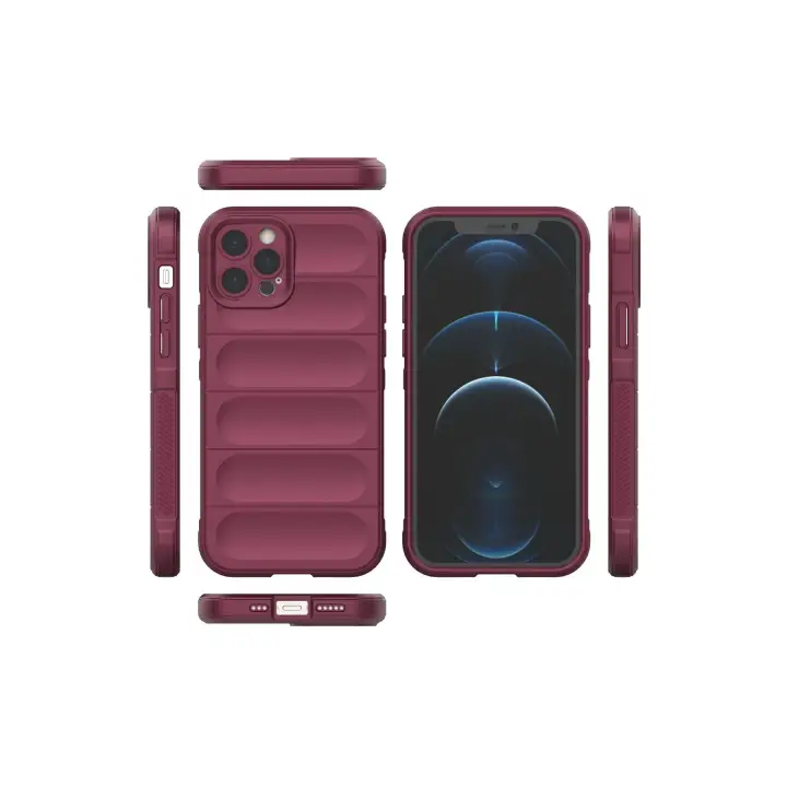 Newface iPhone 12 Pro Kılıf Optimum Silikon - Bordo