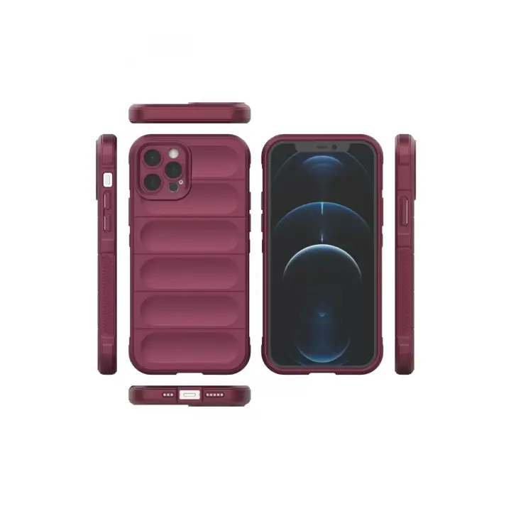 Newface Apple iPhone 12 Pro Kılıf Optimum Silikon - Bordo