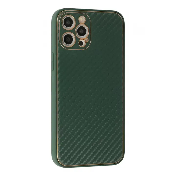 Newface iPhone 12 Pro Max Kılıf Coco Karbon Silikon - Yeşil