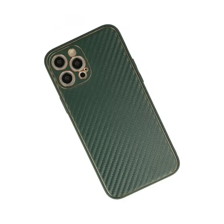 Newface Apple iPhone 12 Pro Max Kılıf Coco Karbon Silikon - Yeşil
