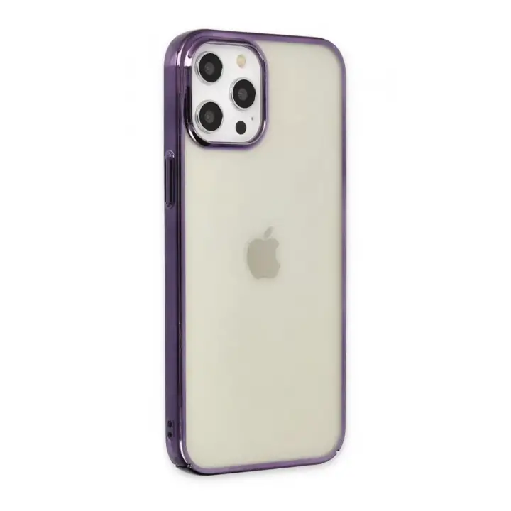 Newface Apple iPhone 12 Pro Max Kılıf Element Silikon - Mor