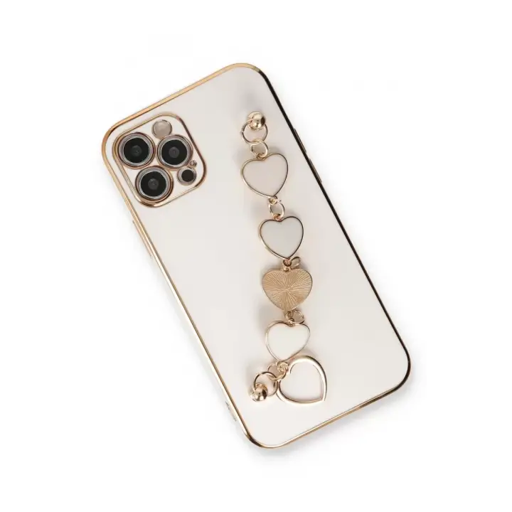 Newface Apple iPhone 12 Pro Max Kılıf Esila Silikon - Beyaz