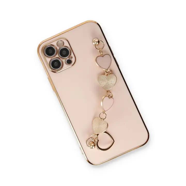 Newface iPhone 12 Pro Max Kılıf Esila Silikon - Pudra