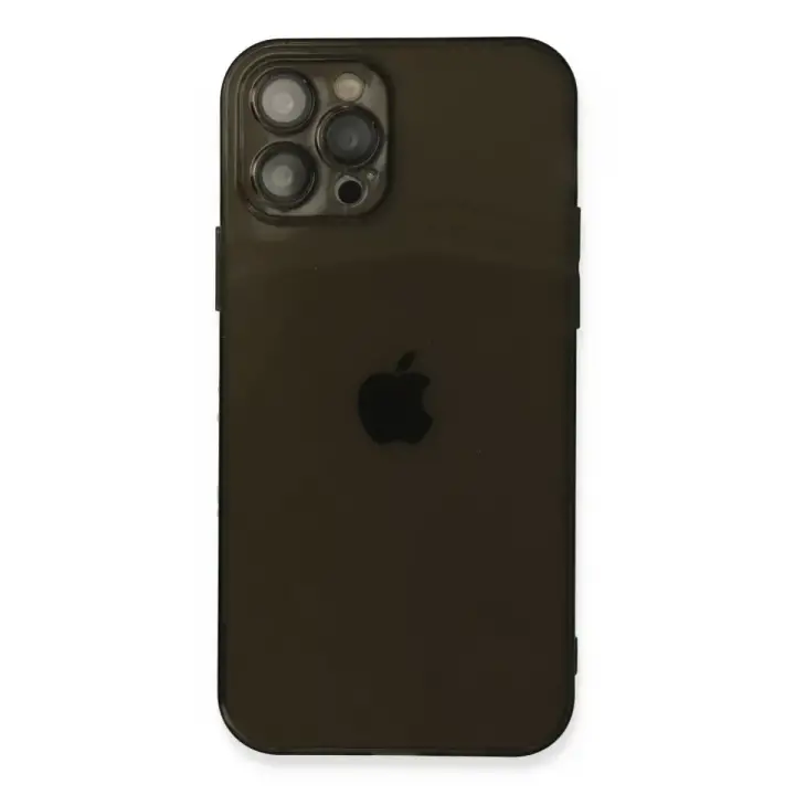 Newface Apple iPhone 12 Pro Max Kılıf Fly Lens Silikon - Siyah