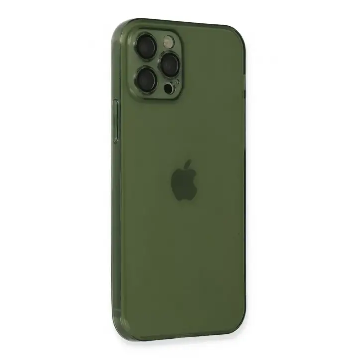 Newface Apple iPhone 12 Pro Max Kılıf Fly Lens Silikon - Yeşil