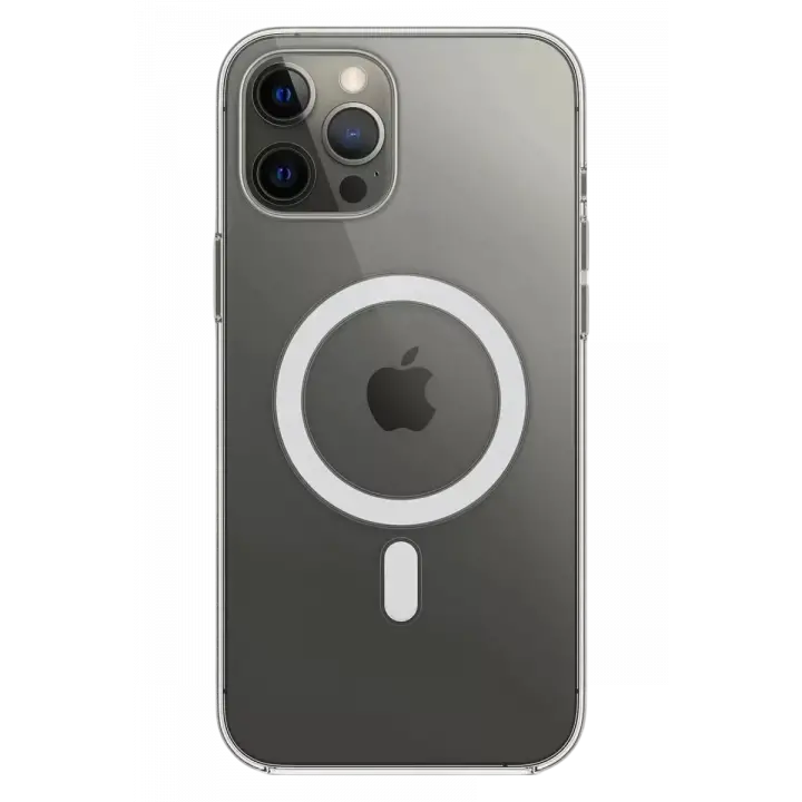 Newface Apple iPhone 12 Pro Max Kılıf Magneticsafe Şeffaf Silikon - Şeffaf