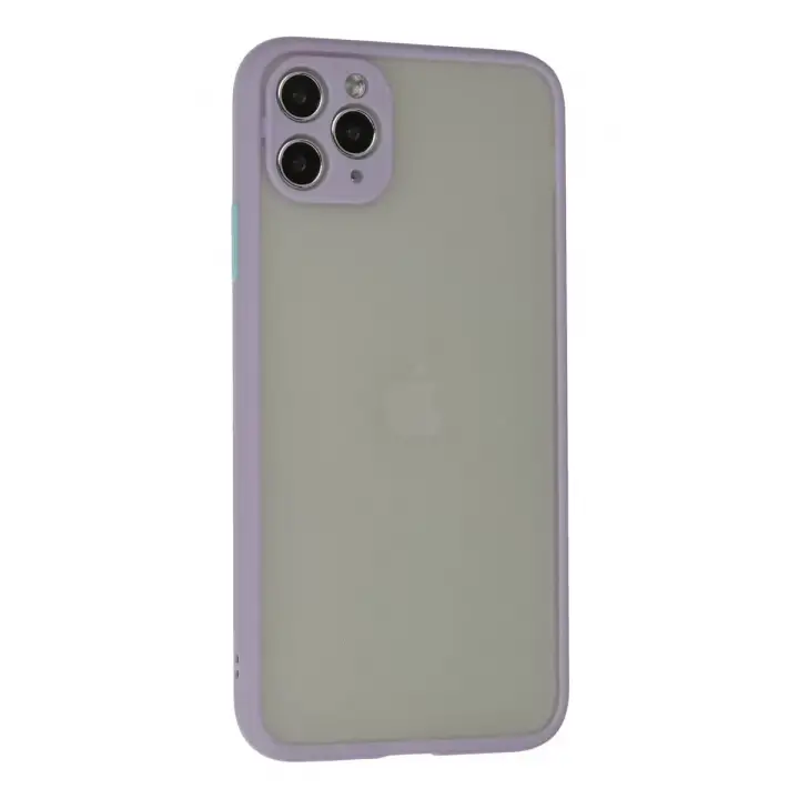 Newface iPhone 12 Pro Max Kılıf Montreal Silikon Kapak - Mor