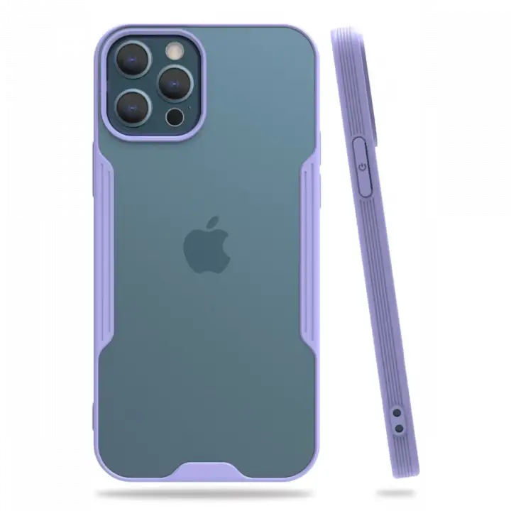 Newface iPhone 12 Pro Max Kılıf Platin Silikon - Lila