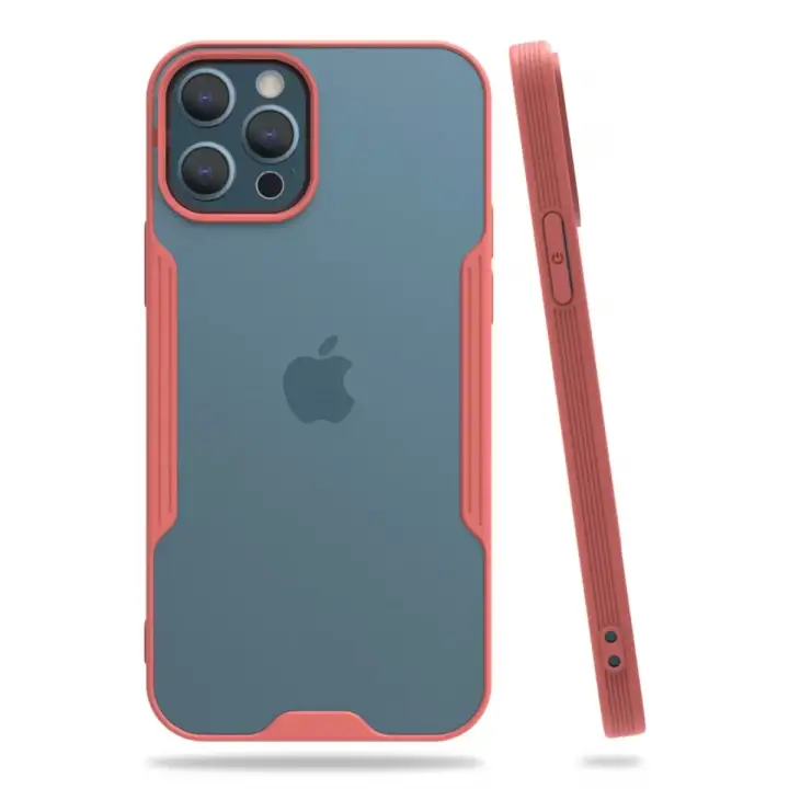 Newface Apple iPhone 12 Pro Max Kılıf Platin Silikon - Pembe
