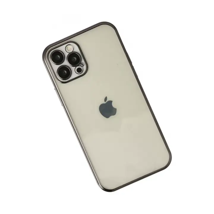 Newface Apple iPhone 12 Pro Max Kılıf Razer Lensli Silikon - Siyah