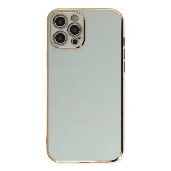 Newface Apple iPhone 12 Pro Max Kılıf Volet Silikon - Açık Yeşil