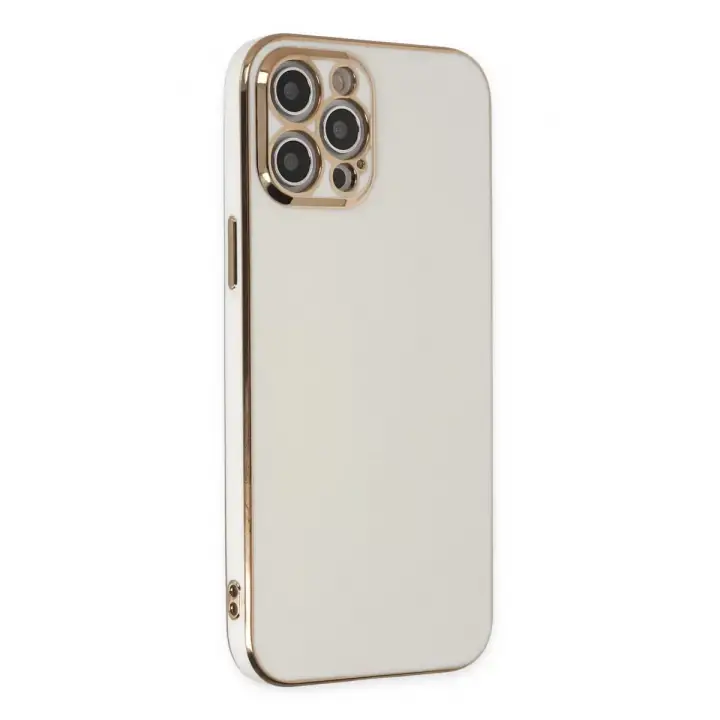 Newface iPhone 12 Pro Max Kılıf Volet Silikon - Beyaz