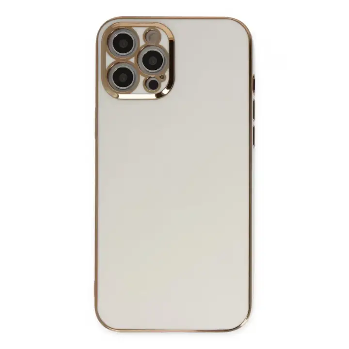 Newface iPhone 12 Pro Max Kılıf Volet Silikon - Beyaz