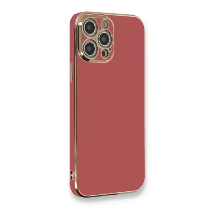 Newface Apple iPhone 12 Pro Max Kılıf Volet Silikon - Kırmızı