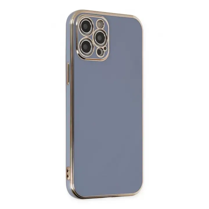 Newface iPhone 12 Pro Max Kılıf Volet Silikon - Mavi