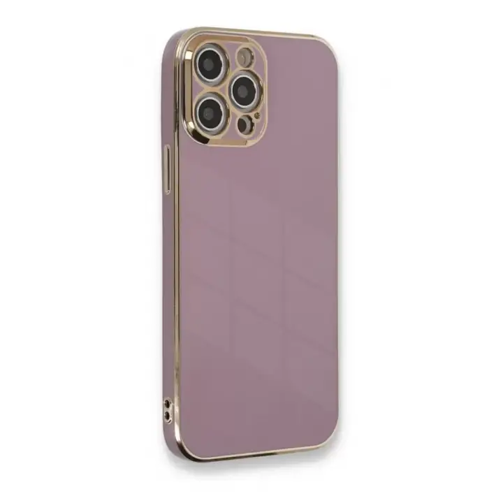 Newface Apple iPhone 12 Pro Max Kılıf Volet Silikon - Mor