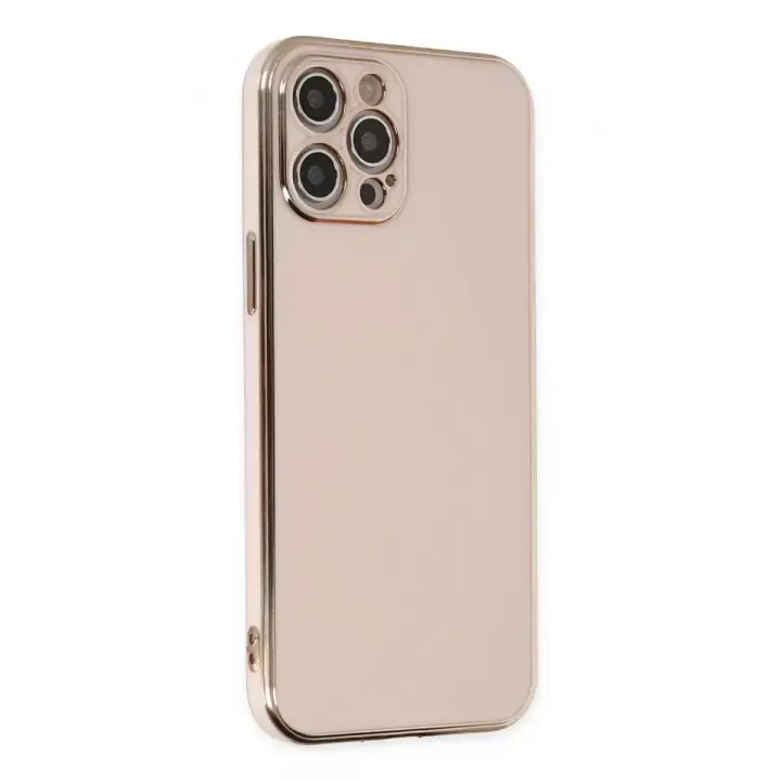 Newface Apple iPhone 12 Pro Max Kılıf Volet Silikon - Pembe