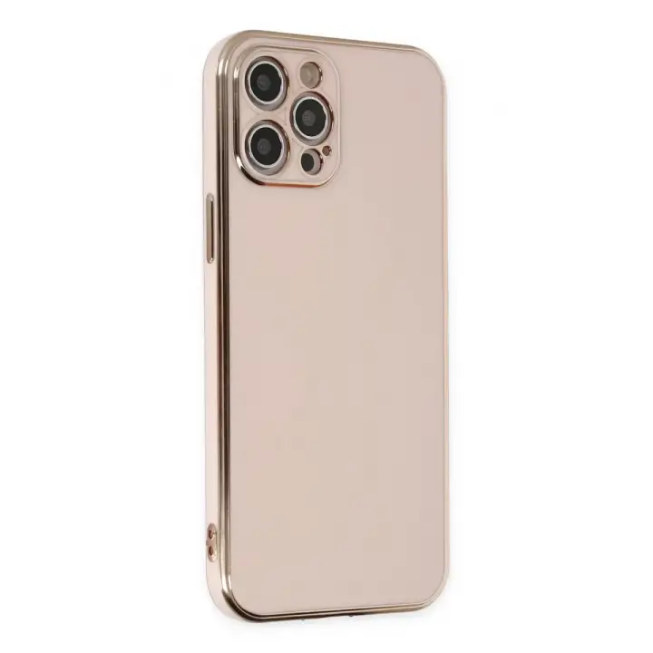Newface iPhone 12 Pro Max Kılıf Volet Silikon - Pembe