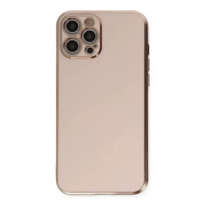 Newface iPhone 12 Pro Max Kılıf Volet Silikon - Pembe