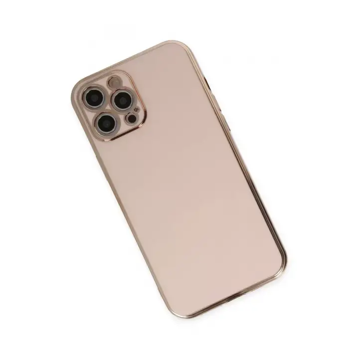 Newface Apple iPhone 12 Pro Max Kılıf Volet Silikon - Pembe