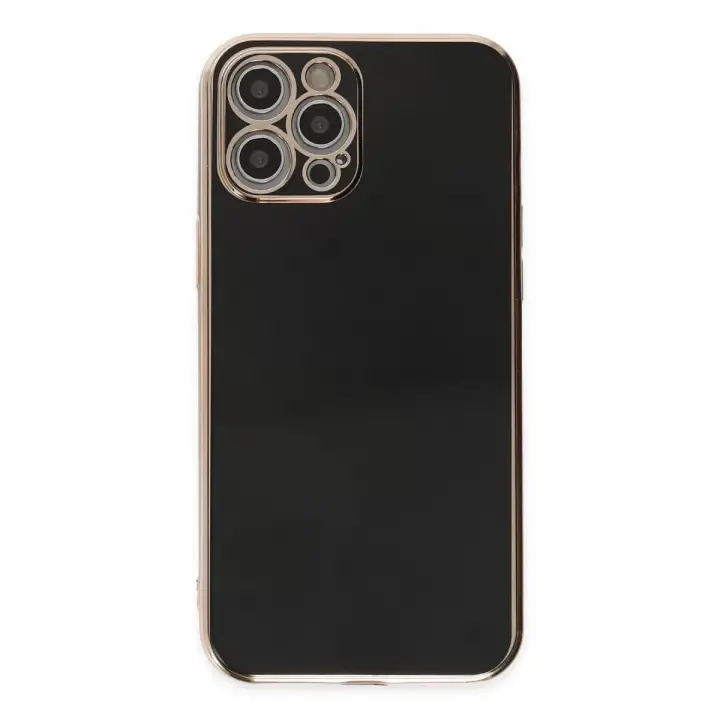 Newface iPhone 12 Pro Max Kılıf Volet Silikon - Siyah