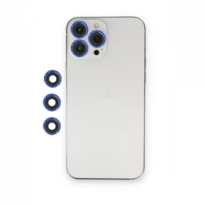 Newface Apple iPhone 12 Pro Max Shine Kamera Lens - Lacivert
