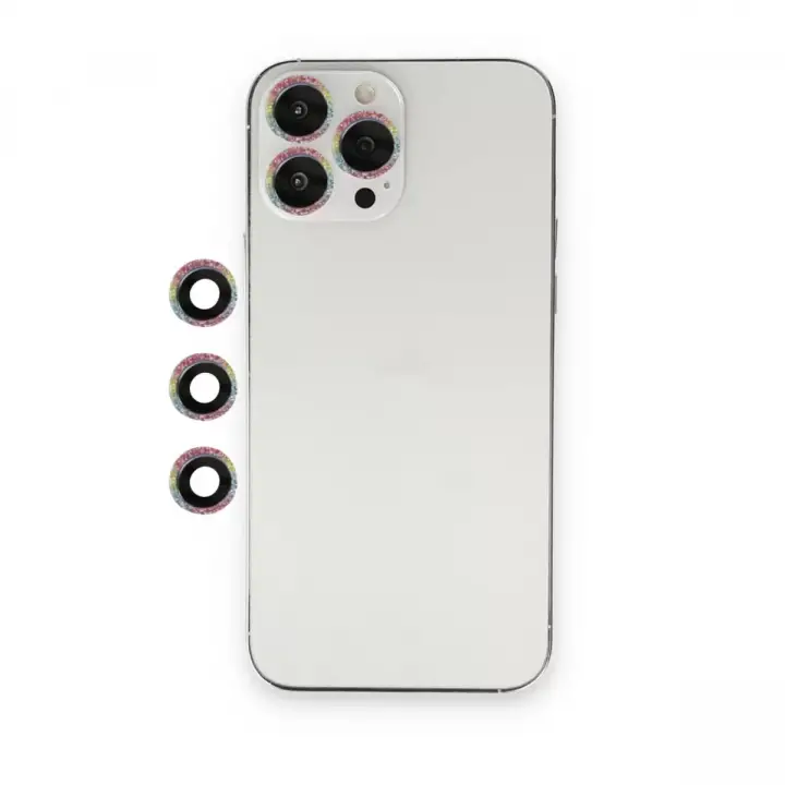 Newface iPhone 12 Pro Max Shine Kamera Lens - Rainbow