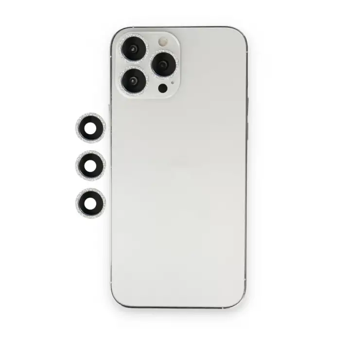 Newface iPhone 12 Pro Shine Kamera Lens - Gümüş