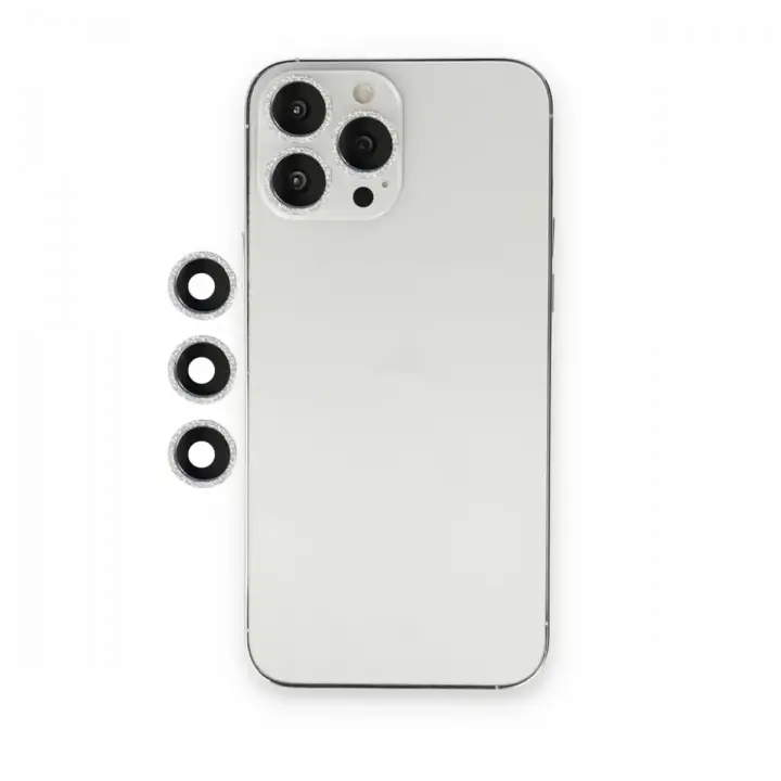 Newface Apple iPhone 12 Pro Shine Kamera Lens - Gümüş