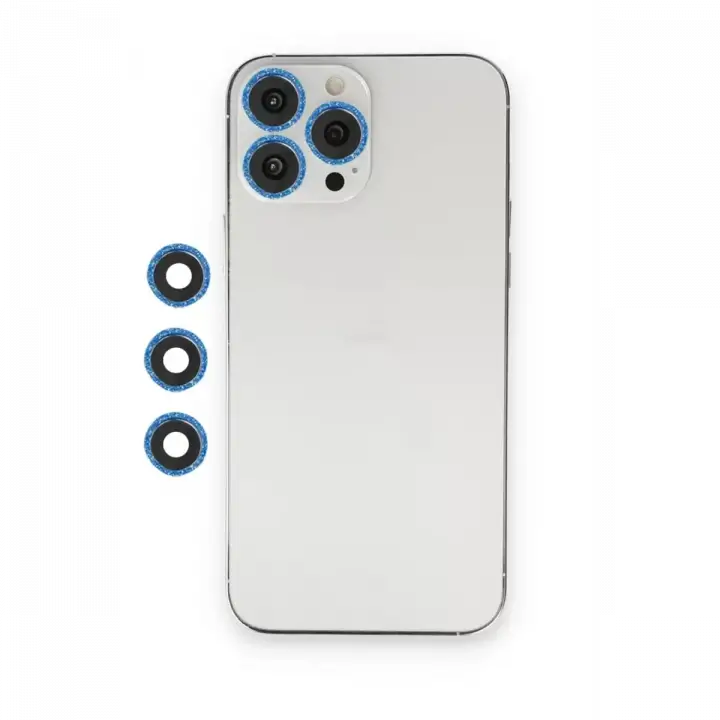 Newface Apple iPhone 12 Pro Shine Kamera Lens - Mavi