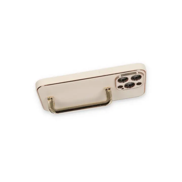 Newface iPhone 13 Pro Kılıf Coco Elit Kapak - Gold