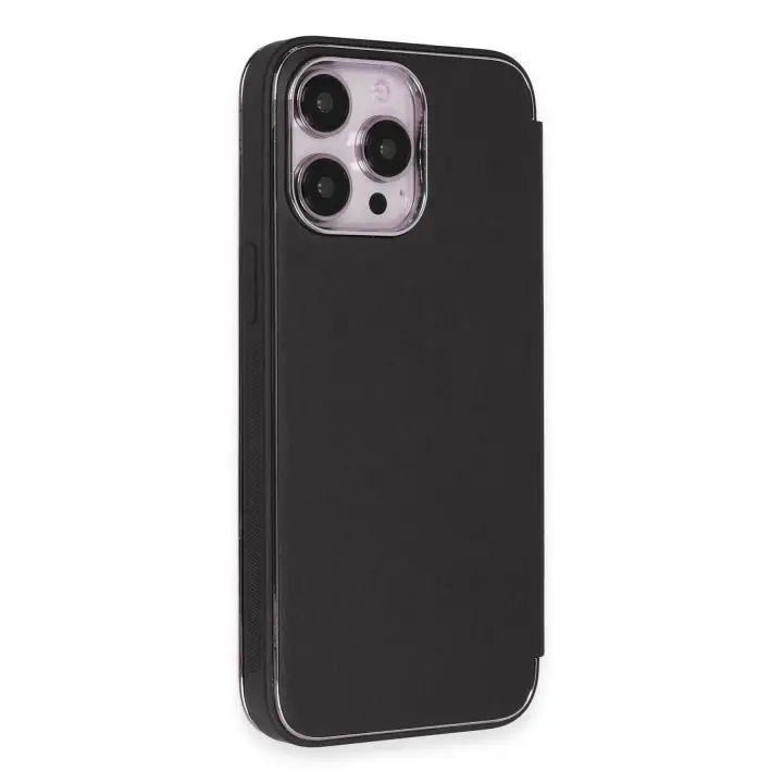 Newface iPhone 13 Pro Kılıf Dolpin Kapaklı - Siyah