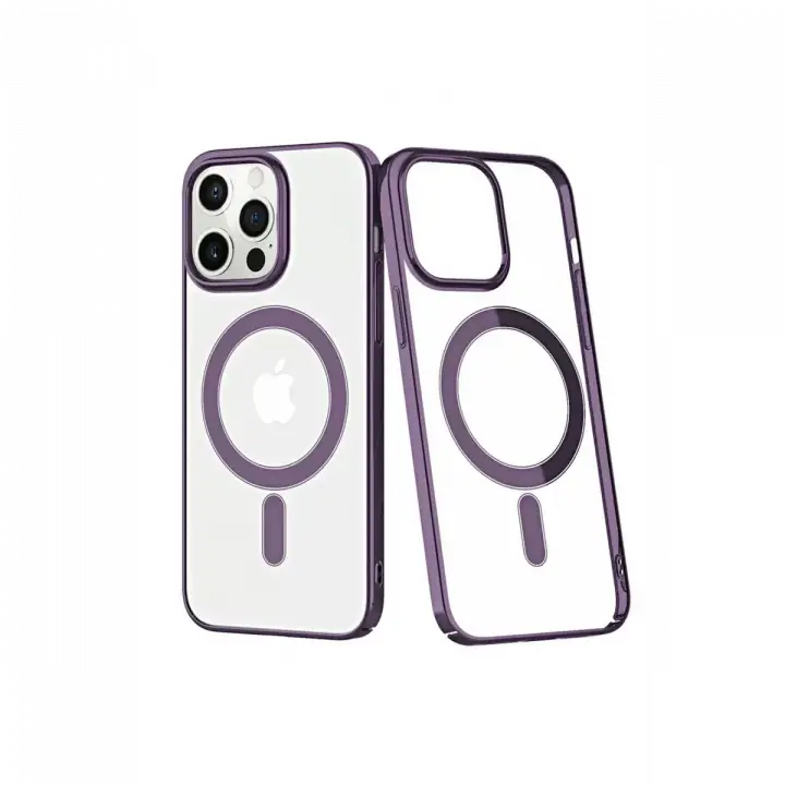 Newface Apple iPhone 13 Pro Kılıf Element Magneticsafe Sert Kapak - Derin Mor
