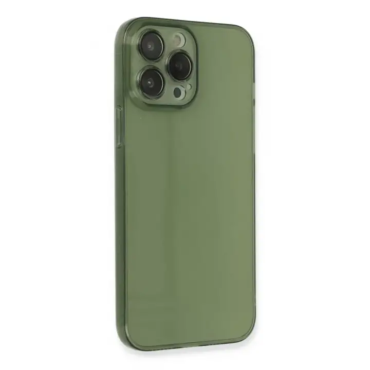 Newface Apple iPhone 13 Pro Kılıf Fly Lens Silikon - Yeşil