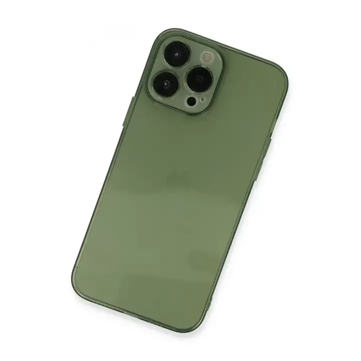 Newface Apple iPhone 13 Pro Kılıf Fly Lens Silikon - Yeşil