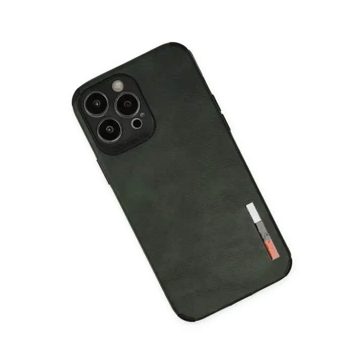 Newface iPhone 13 Pro Kılıf Loop Deri Silikon - Yeşil