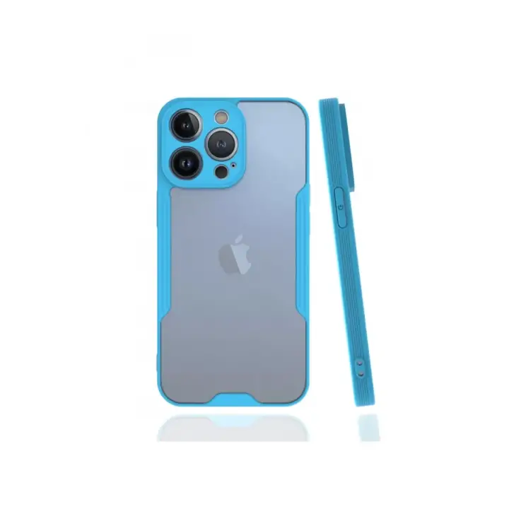 Newface Apple iPhone 13 Pro Kılıf Platin Silikon - Mavi