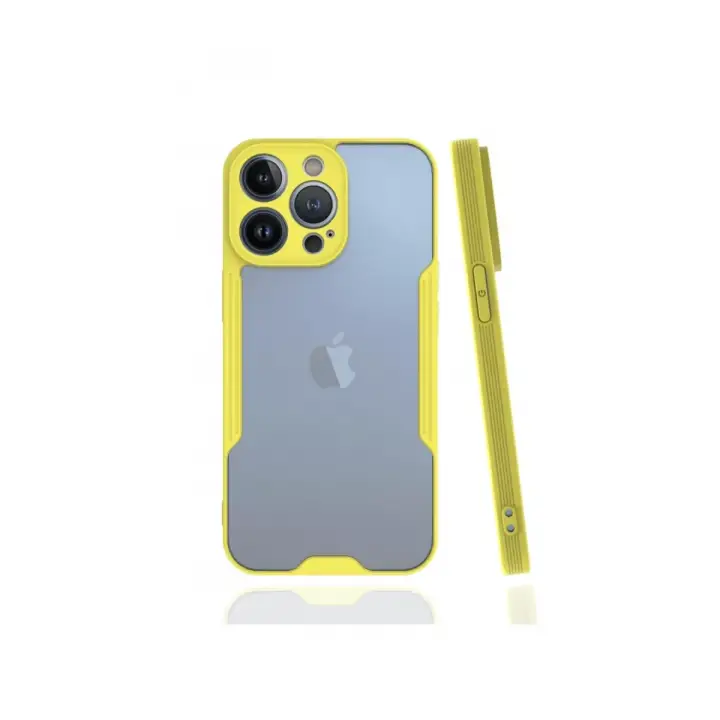 Newface iPhone 13 Pro Kılıf Platin Silikon - Sarı