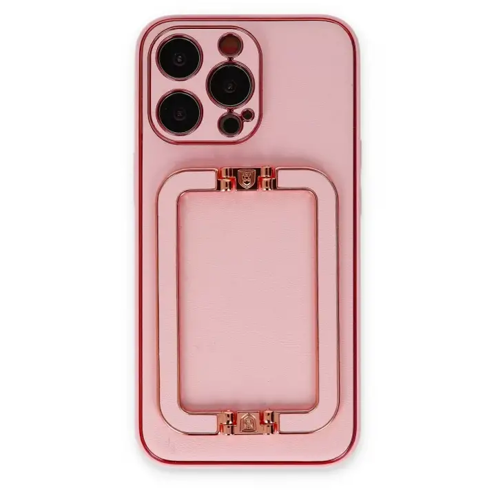 Newface Apple iPhone 13 Pro Max Kılıf Coco Elit Kapak - Pembe