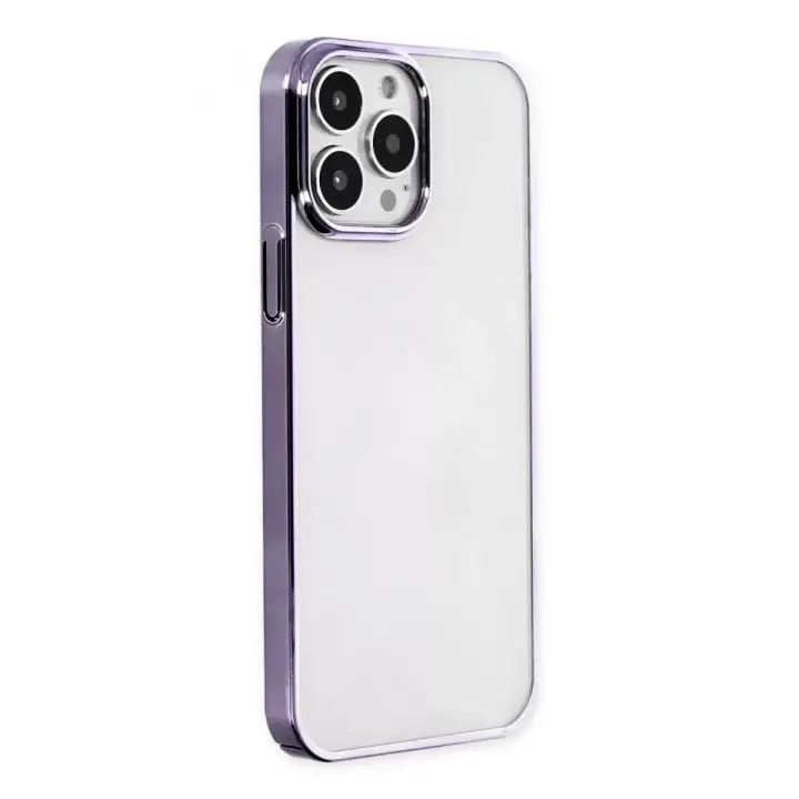 Newface Apple iPhone 13 Pro Max Kılıf Element Silikon - Mor