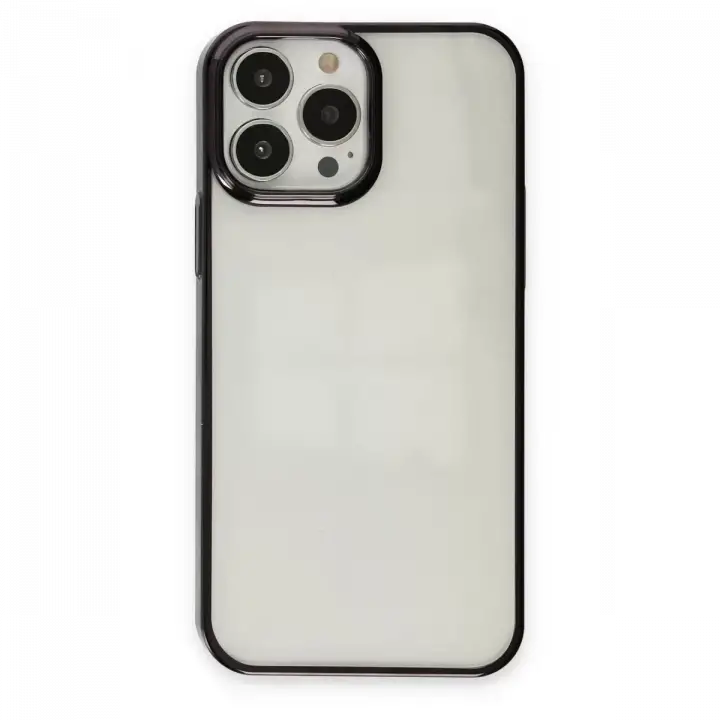 Newface Apple iPhone 13 Pro Max Kılıf Element Silikon - Siyah
