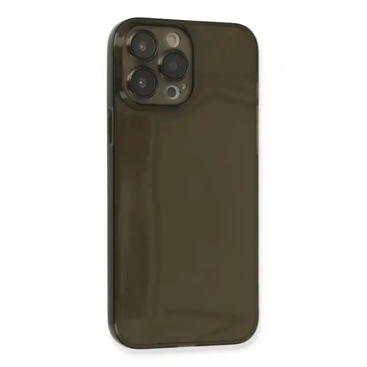 Newface Apple iPhone 13 Pro Max Kılıf Fly Lens Silikon - Siyah