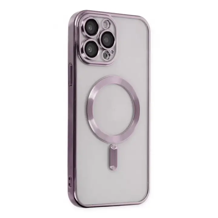 Newface Apple iPhone 13 Pro Max Kılıf Kross Magneticsafe Kapak - Mor